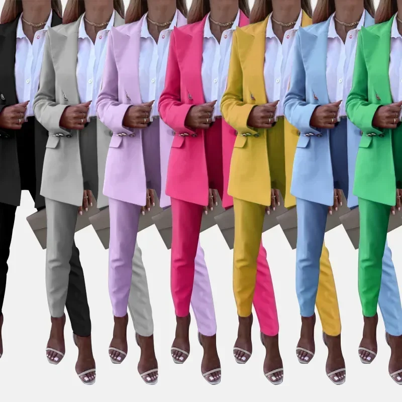 Two Piece Suit Office Set Women Blazer Pant Sets Autumn Office Lady Pencil Pants Pockets Double Breasted Coat Loose Casual Tops
Two Piece Suit Office Set Women Blazer Pant Sets Autumn Office Lady Pencil Pants Pockets Double Breasted Coat Loose Casual Tops