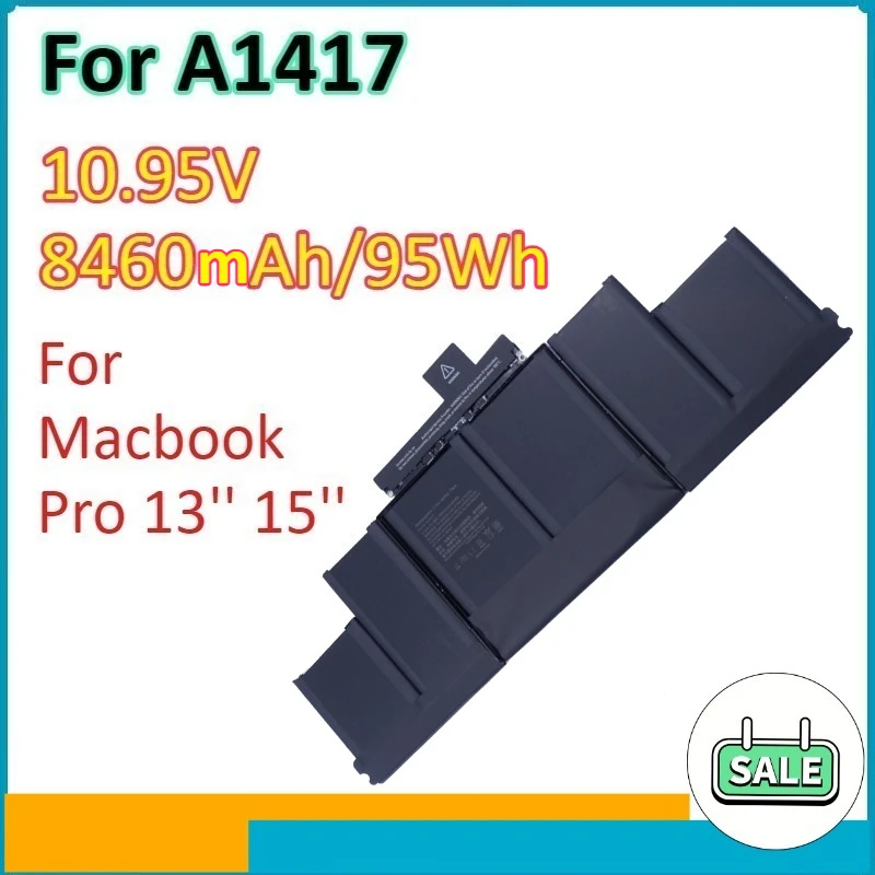 For A1417 8460mAh/95Wh Laptop Battery for Macbook Pro 13'' 15'' Lithium Battery Computer Accessories(2012.06-2013.01)
For A1417 8460mAh/95Wh Laptop Battery for Macbook Pro 13'' 15'' Lithium Battery Computer Accessories(2012.06-2013.01)
