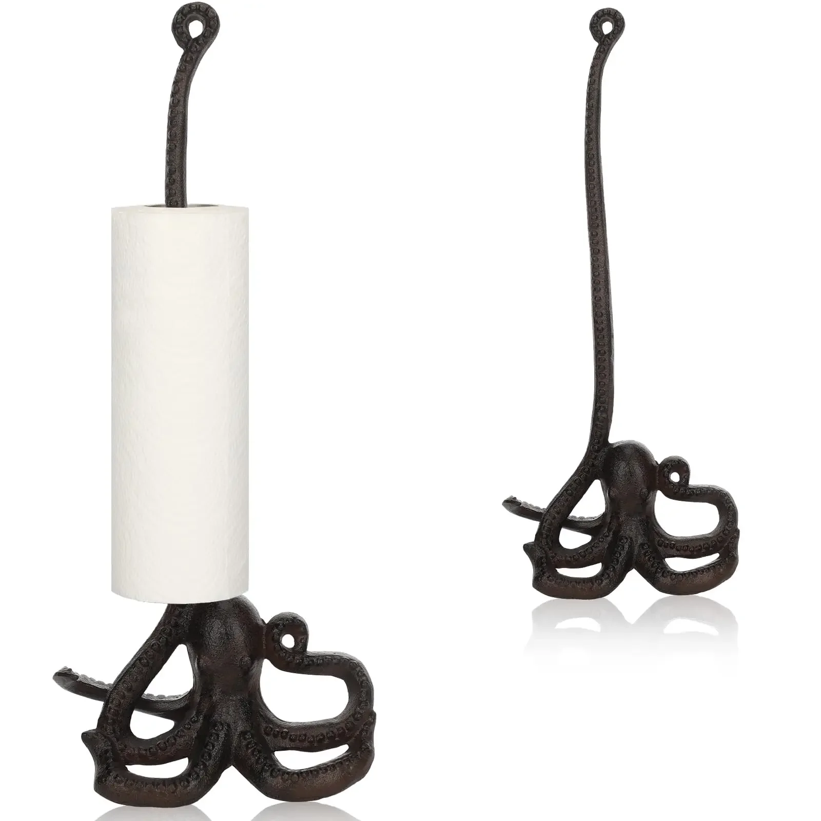 18 Inch Cast Iron Octopus Paper Towel Holder Rustic Nautical Kitchen Bathroom Decor
18 Inch Cast Iron Octopus Paper Towel Holder Rustic Nautical Kitchen Bathroom Decor