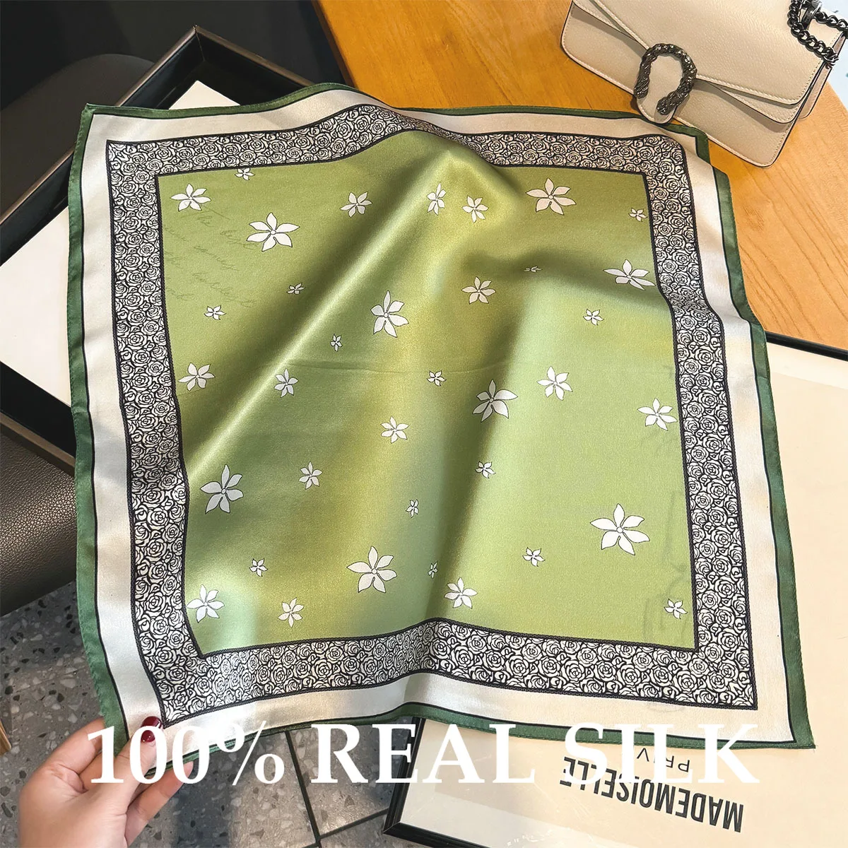 100% натуральный натуральный шелковый квадратный шарф, женская повязка для волос, платок, платок высокого качества, бандана, шарфы, женский шейный платок, шаль, накидка
100% натуральный натуральный шелковый квадратный шарф, женская повязка для волос, платок, платок высокого качества, бандана, шарфы, женский шейный платок, шаль, накидка