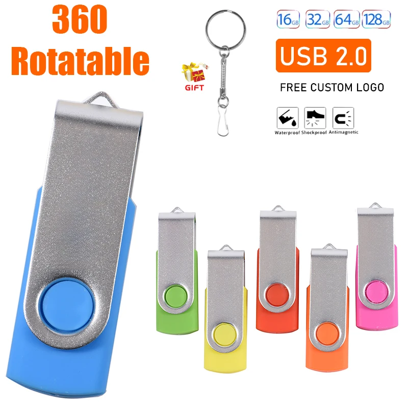 Rotatable USB Flash Pen Drive 2.0 Memory Stick 128mb 16GB 32GB Key Chain Pendrive for Business Mini Cle U Disk 64GB Memoria USB
Rotatable USB Flash Pen Drive 2.0 Memory Stick 128mb 16GB 32GB Key Chain Pendrive for Business Mini Cle U Disk 64GB Memoria USB