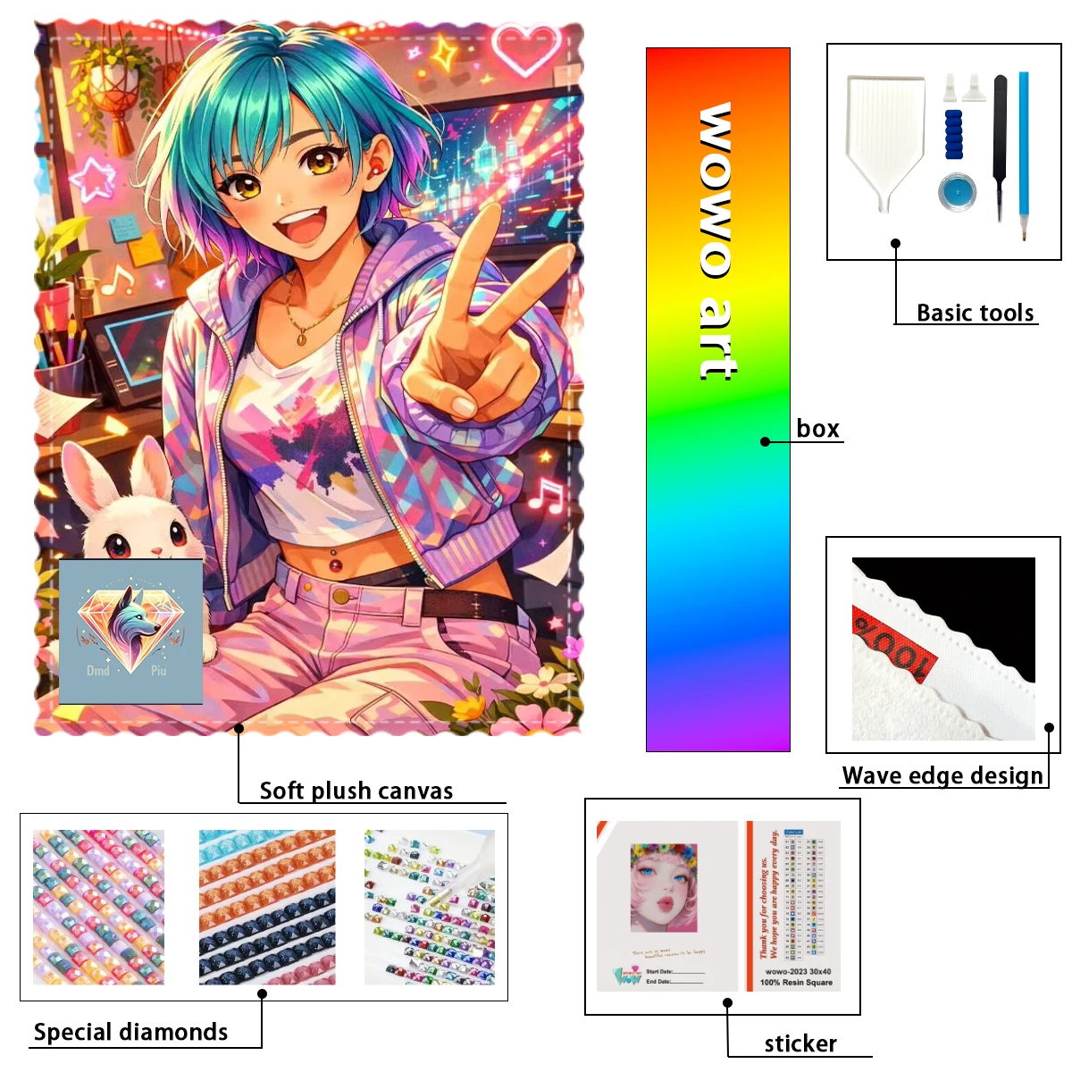 【Piu Diamond Art】La chica y el conejo mascota 100% resin FD+ab+cr Diamond Stamping Kit Perfect Masterpiece worth Buying
【Piu Diamond Art】La chica y el conejo mascota 100% resin FD+ab+cr Diamond Stamping Kit Perfect Masterpiece worth Buying