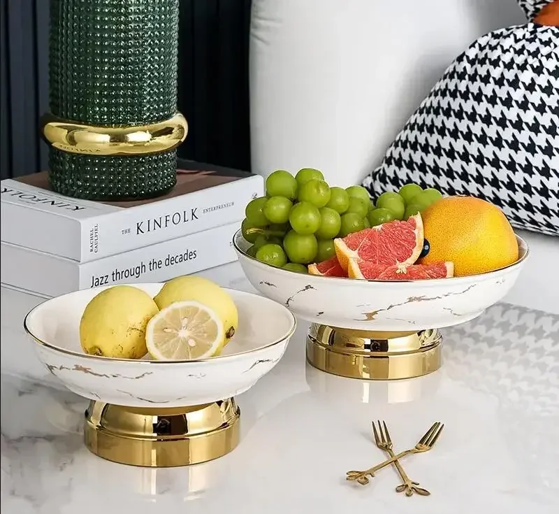 Imitation Marble Ceramic High-footed Fruit Plate Light Luxury Home Living Room Desktop Snack Dessert Plate Creative Tableware
Imitation Marble Ceramic High-footed Fruit Plate Light Luxury Home Living Room Desktop Snack Dessert Plate Creative Tableware