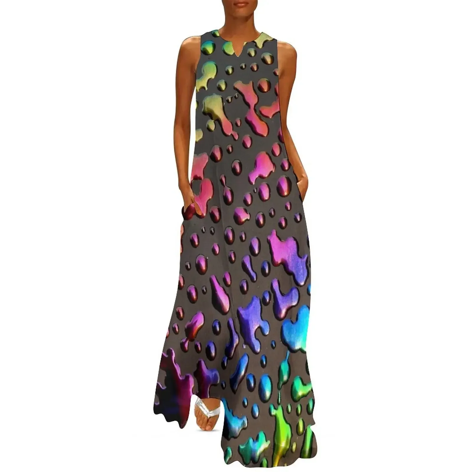 Oil Slick Raindrops Long Dress loose women's dress long dresses for women Women dresses summer Summer skirt Dress
Oil Slick Raindrops Long Dress loose women's dress long dresses for women Women dresses summer Summer skirt Dress