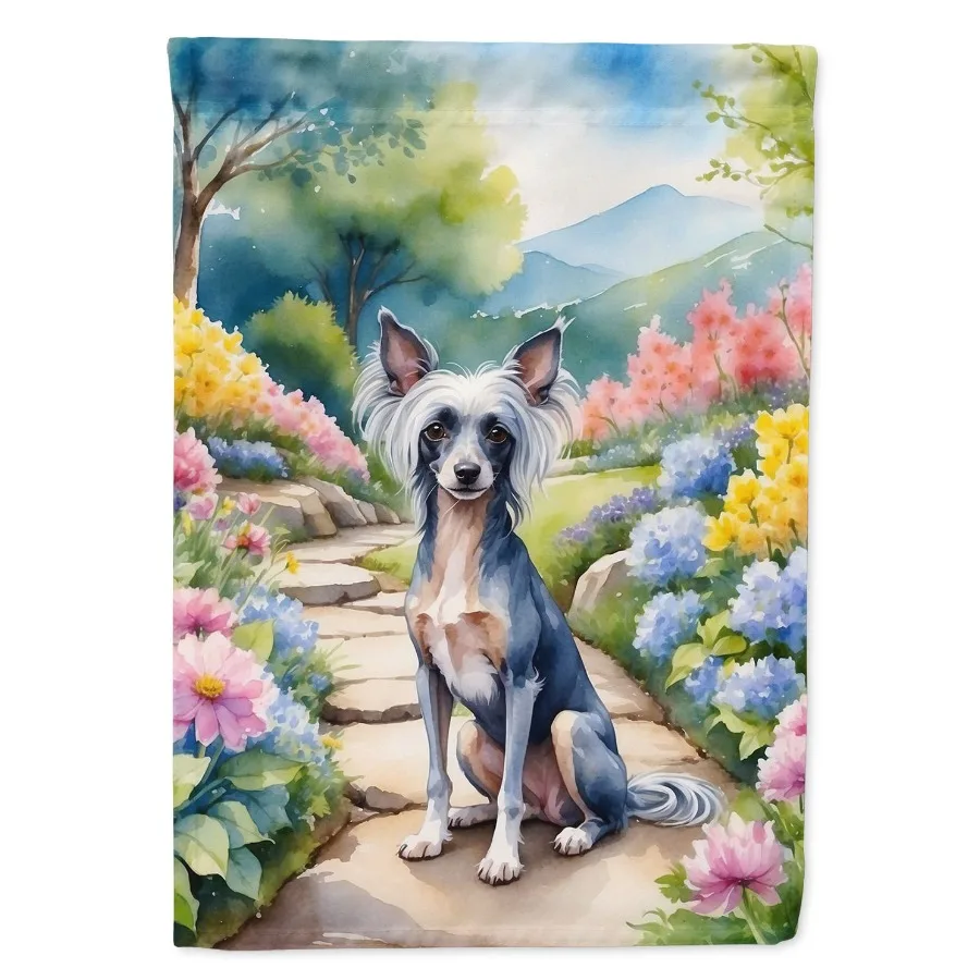 Chinese Crested Spring Path Garden Flag Mailbox Flag Drative Yard Flag Banner Outside Patio Artwork Yard Flower Beds Garden Siz
Chinese Crested Spring Path Garden Flag Mailbox Flag Drative Yard Flag Banner Outside Patio Artwork Yard Flower Beds Garden Siz