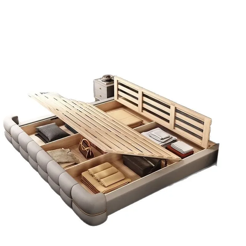 Italian minimalist leather bed, luxury new master bedroom bed, modern minimalist high-end atmospheric wedding bed. Storage bed
Italian minimalist leather bed, luxury new master bedroom bed, modern minimalist high-end atmospheric wedding bed. Storage bed