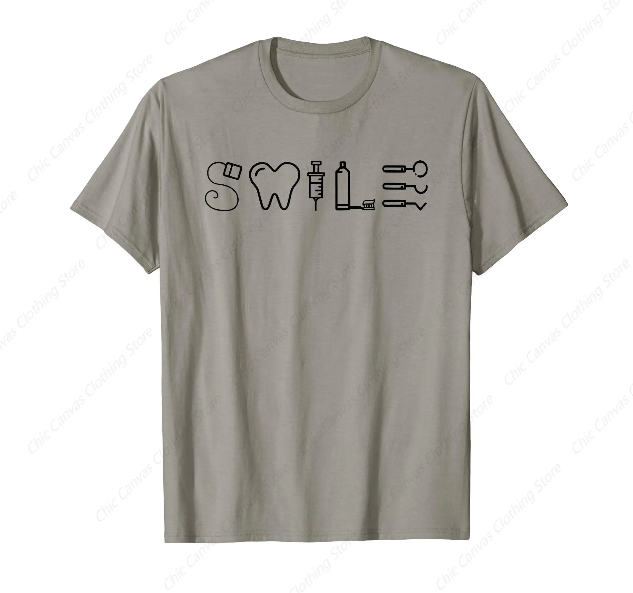 Dentist Smile Teeth Printed Grey Shirt Dental Hygienist Fun Dental Tool T-shirt Pure Cotton
Dentist Smile Teeth Printed Grey Shirt Dental Hygienist Fun Dental Tool T-shirt Pure Cotton