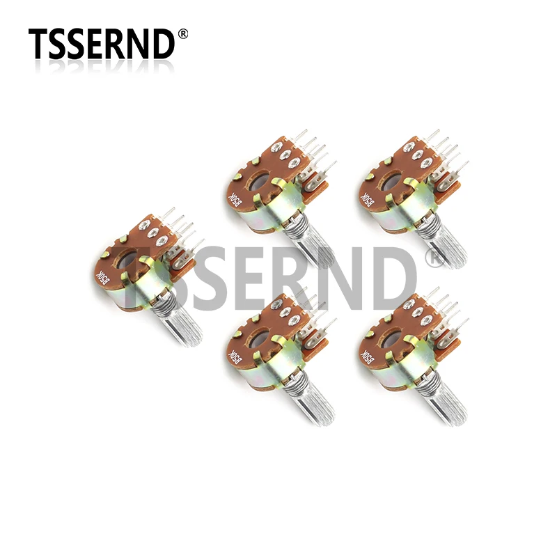 20MM 6Pin 5pcs WH148 Dual Potentiometer B1K B2K B5K B10K B20K B50K B100K B250K B1M Ohm Variable Rotary Carbon Film Resistor
20MM 6Pin 5pcs WH148 Dual Potentiometer B1K B2K B5K B10K B20K B50K B100K B250K B1M Ohm Variable Rotary Carbon Film Resistor