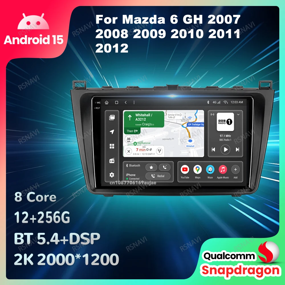 Автомобильный радиоприемник Android 15 для Mazda 6 GH 2007 2008 2009 2010 2011 2012 Мультимедиа BT DSP QLED Qualcomm 5G WIFI GPS Viedo Player DVD
Автомобильный радиоприемник Android 15 для Mazda 6 GH 2007 2008 2009 2010 2011 2012 Мультимедиа BT DSP QLED Qualcomm 5G WIFI GPS Viedo Player DVD