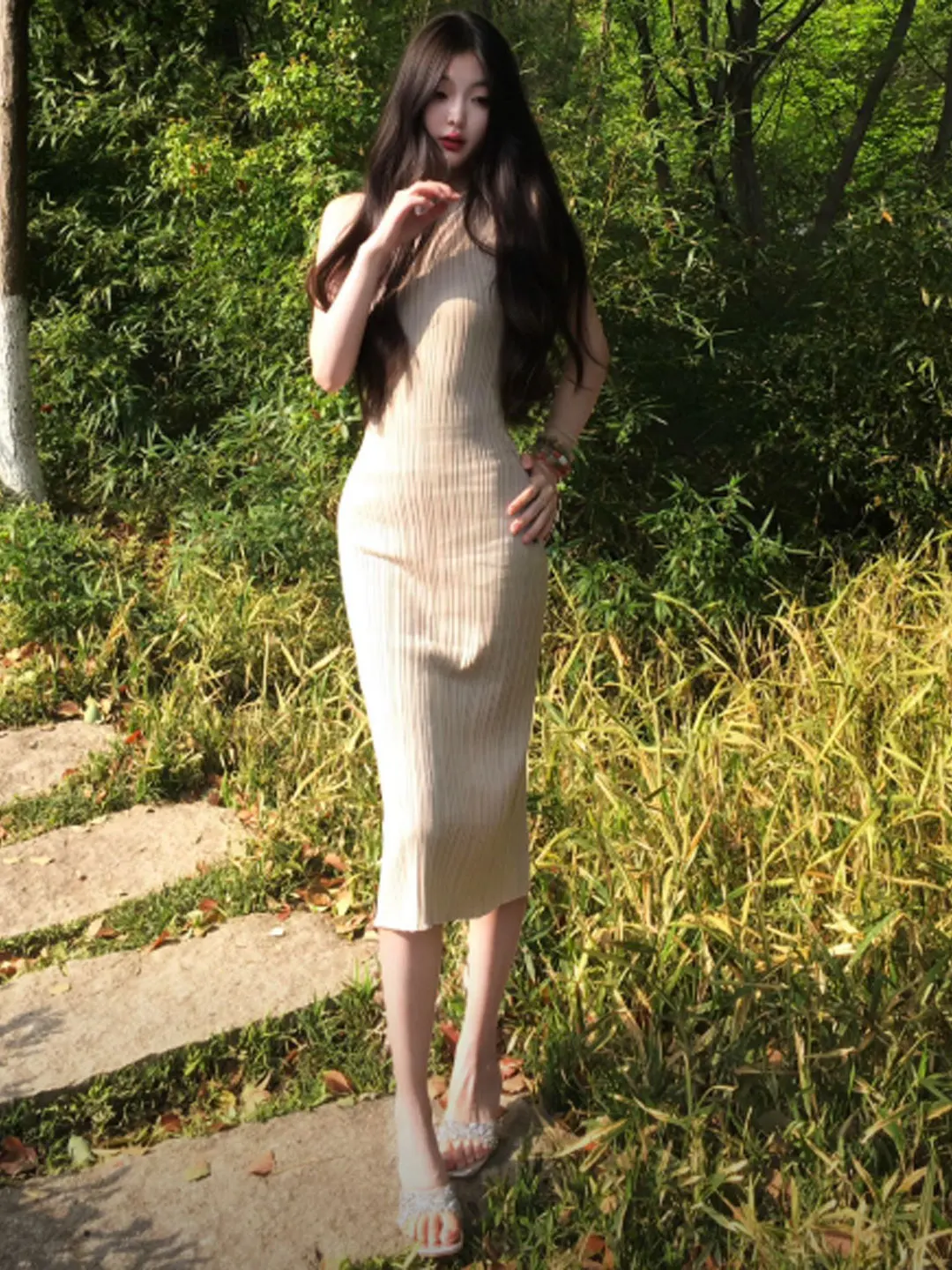 Sexy Knitted Wrap Dress Unique Beautiful Summer Long Skirt Cotton Material Tight Fit Bodycon Dress for Women in Their 20s
Sexy Knitted Wrap Dress Unique Beautiful Summer Long Skirt Cotton Material Tight Fit Bodycon Dress for Women in Their 20s