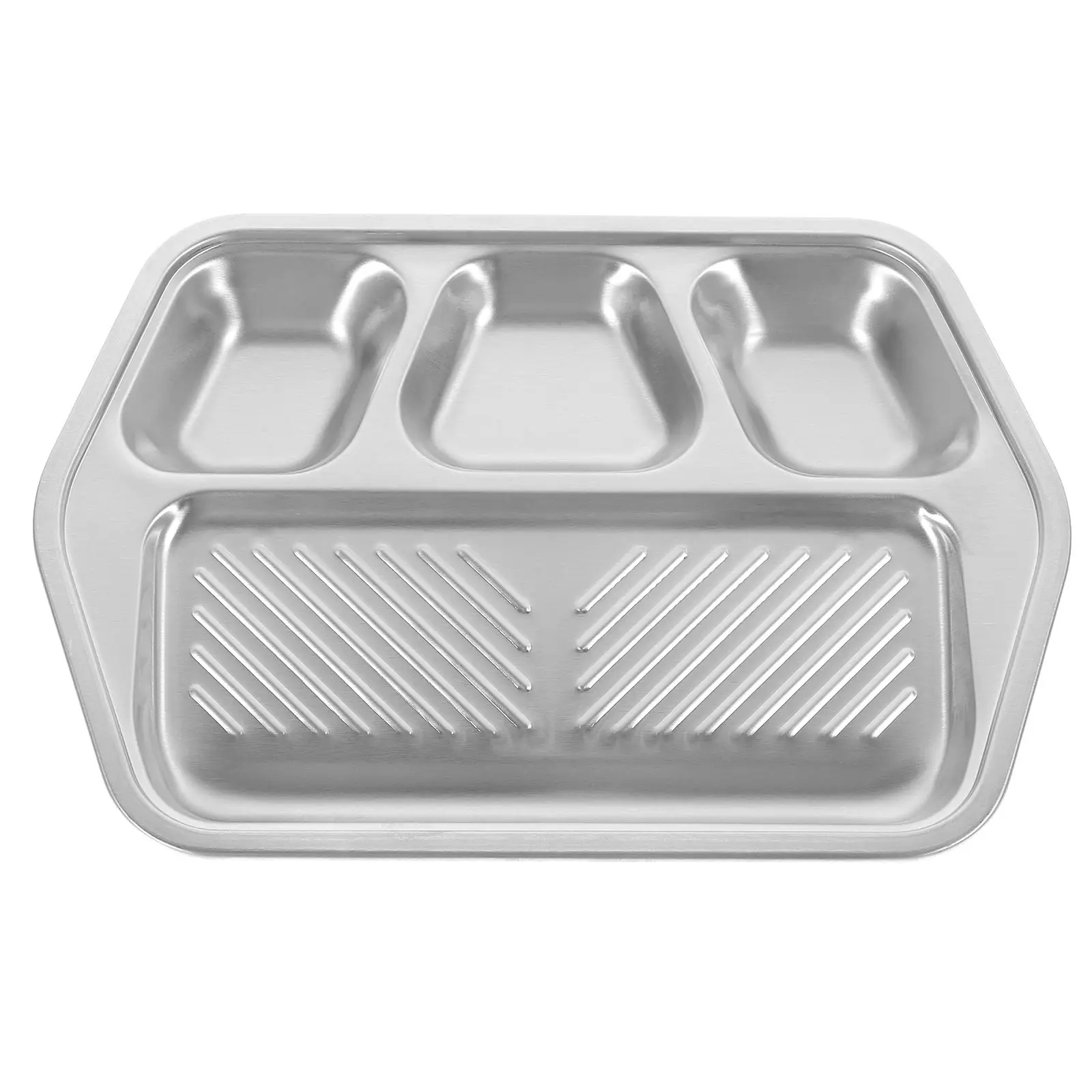 Stainless Steel Dinner Plate 304 Grade BBQ Tool Divided Sauce Dish Roast Meat Compartment Serving Plates Household Tableware
Stainless Steel Dinner Plate 304 Grade BBQ Tool Divided Sauce Dish Roast Meat Compartment Serving Plates Household Tableware