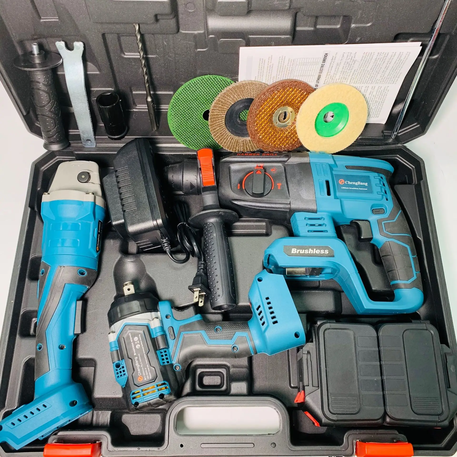 brushless electric tools li-ion hammer + 125mm Angle grinding + wrench 3 tool suit makita battery
brushless electric tools li-ion hammer + 125mm Angle grinding + wrench 3 tool suit makita battery
