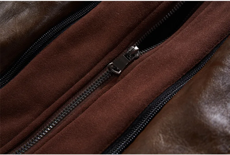 New Style Spring Antumn Men Brown Leather Motorcycle Jacket with Removable Hooded Male PU Jacket Coat EU Size High Quality 90 Sdac223ed9b4d4650b2d5b2e88fc444704