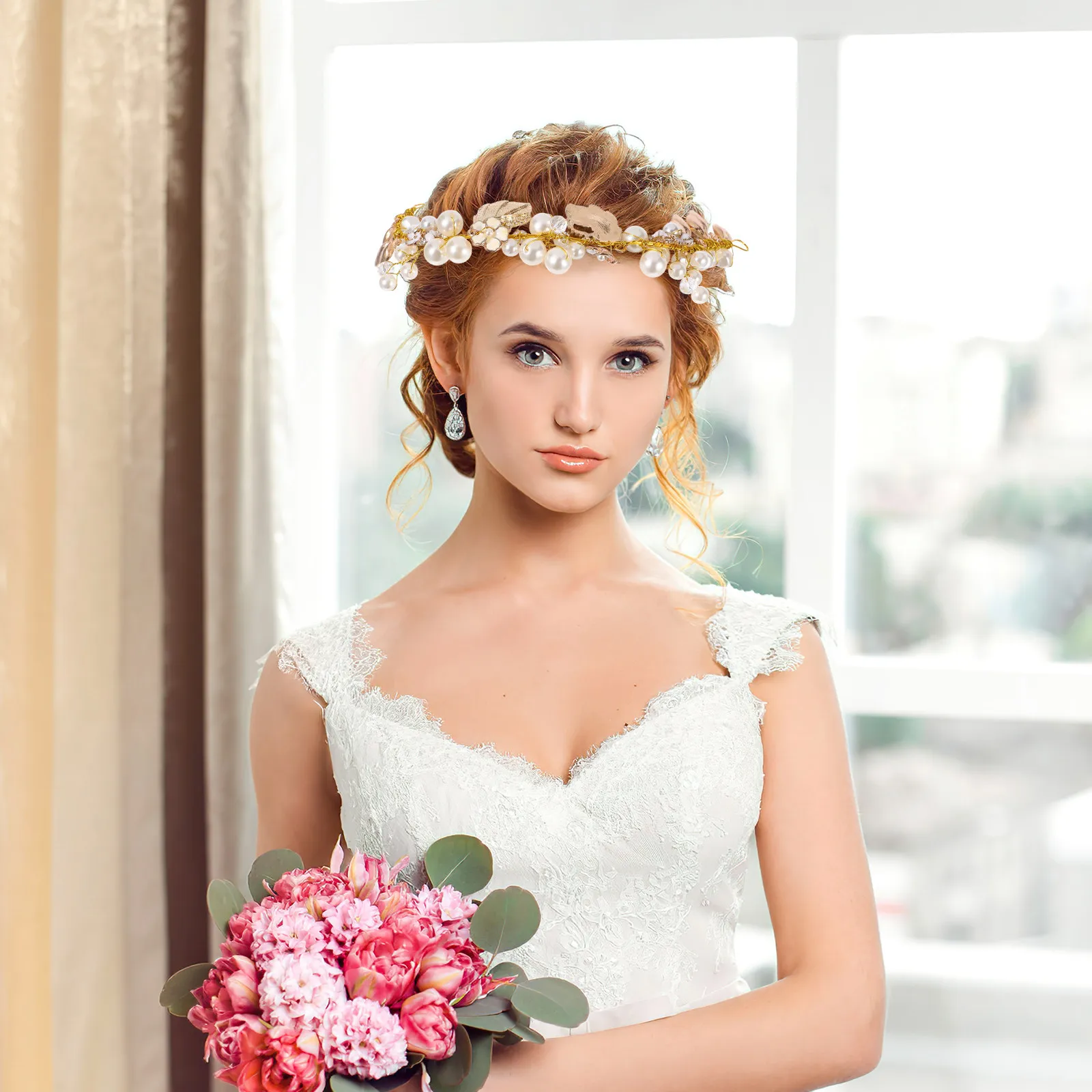 Pearl Headband Handcrafted Bridal Hair Accessory Wedding Festival Prom Formal Events Leaf Metal Hair Jewelry For Women
Pearl Headband Handcrafted Bridal Hair Accessory Wedding Festival Prom Formal Events Leaf Metal Hair Jewelry For Women