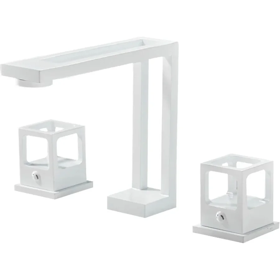 Широко распространенный смеситель для ванной комнаты, белый, 8-дюймовый, с 2 ручками, смесители для раковины с 3 отверстиями, аэратор, излив для раковины, смеситель для туалетного столика Lead-Fr
Широко распространенный смеситель для ванной комнаты, белый, 8-дюймовый, с 2 ручками, смесители для раковины с 3 отверстиями, аэратор, излив для раковины, смеситель для туалетного столика Lead-Fr