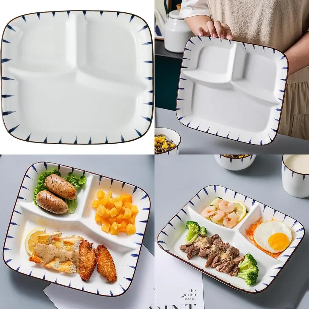 ceramic divided porcelain dinner plate - 10 inch, breakfast, lunch, bowl, portion control, salad - kitchen tableware
ceramic divided porcelain dinner plate - 10 inch, breakfast, lunch, bowl, portion control, salad - kitchen tableware