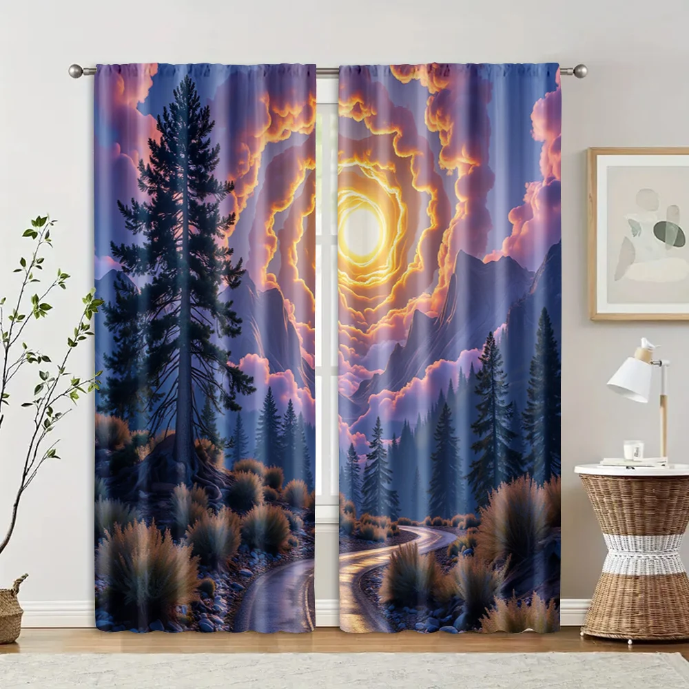 2 pcs, filtering curtains (excluding rods, non-movable, without batteries) Purple Forest for use in bedrooms and living rooms
2 pcs, filtering curtains (excluding rods, non-movable, without batteries) Purple Forest for use in bedrooms and living rooms
