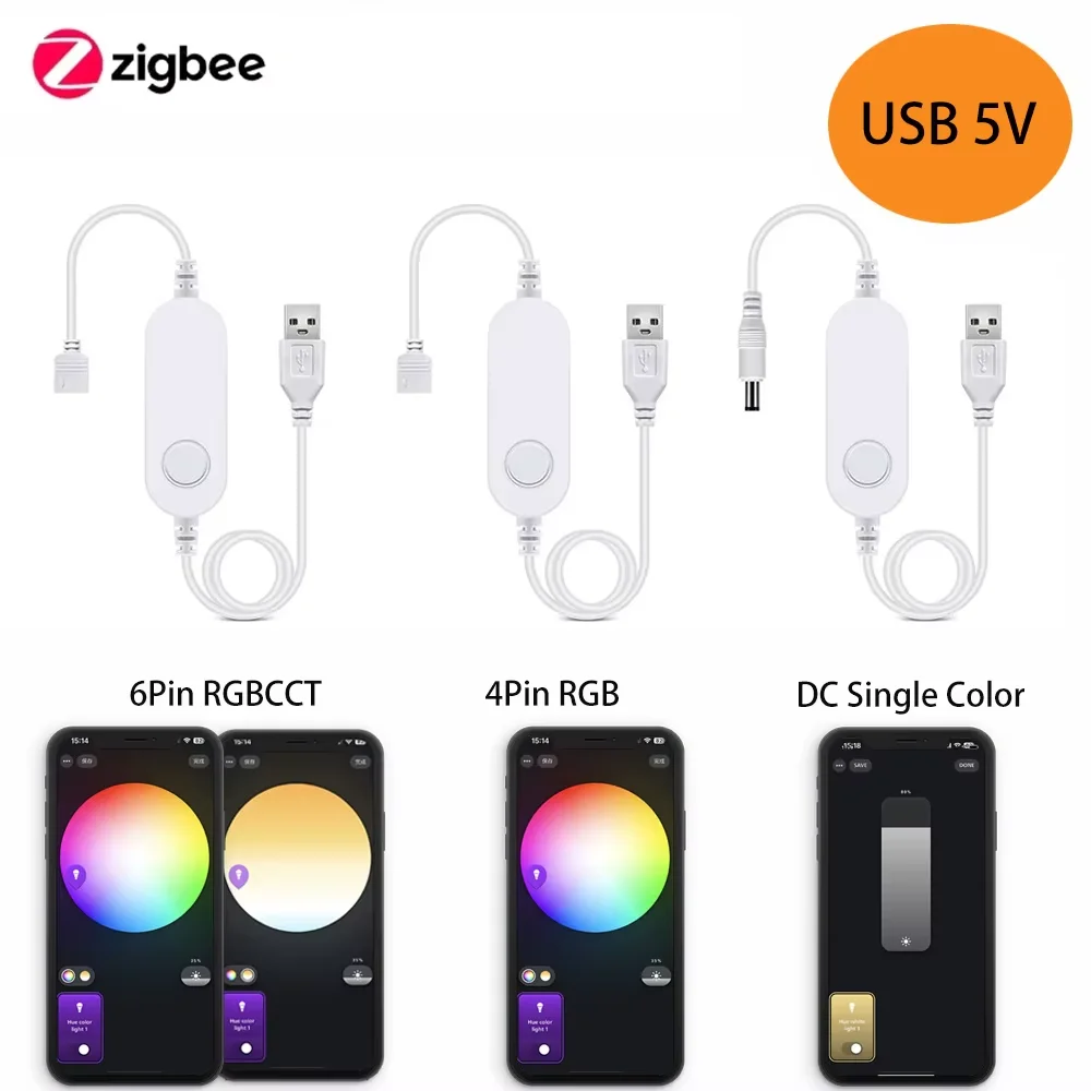 5V USB Zigbee 3.0 Led Strip Light Controller RGB RGBCCT LED Light Strip Dimmer Smart APP Voice Remote for MQTT Smartthings Alexa
5V USB Zigbee 3.0 Led Strip Light Controller RGB RGBCCT LED Light Strip Dimmer Smart APP Voice Remote for MQTT Smartthings Alexa