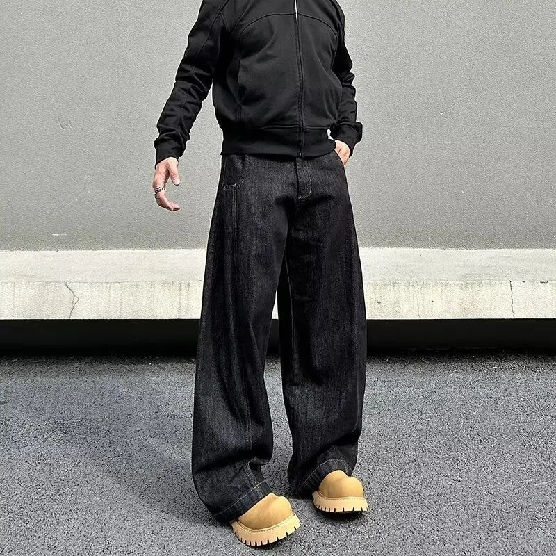 Spring Retro High Waist Oversized Jeans Men American Casual Baggy Pocket Y2K Pants Wide Leg Grunge Street Black Denim Trouser
Spring Retro High Waist Oversized Jeans Men American Casual Baggy Pocket Y2K Pants Wide Leg Grunge Street Black Denim Trouser