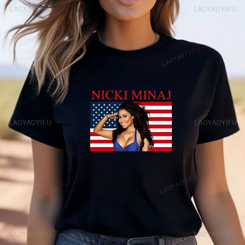 Rapper NICKI MINAJ Classic Poster Printed Women's Shirt, Everyday Casual Streetwear, Spring/summer Cotton 0 Neck T-shirt
Rapper NICKI MINAJ Classic Poster Printed Women's Shirt, Everyday Casual Streetwear, Spring/summer Cotton 0 Neck T-shirt