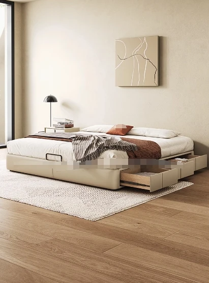 The product can be customized. Modern simple bedroom small apartment storage high box bed
The product can be customized. Modern simple bedroom small apartment storage high box bed