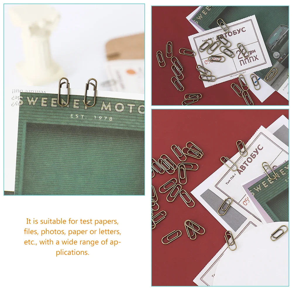 100pcs Metal Mini Paper Clips Vintage Bronze Color Strong Clamping Office School Supplies Document File Organizer
100pcs Metal Mini Paper Clips Vintage Bronze Color Strong Clamping Office School Supplies Document File Organizer