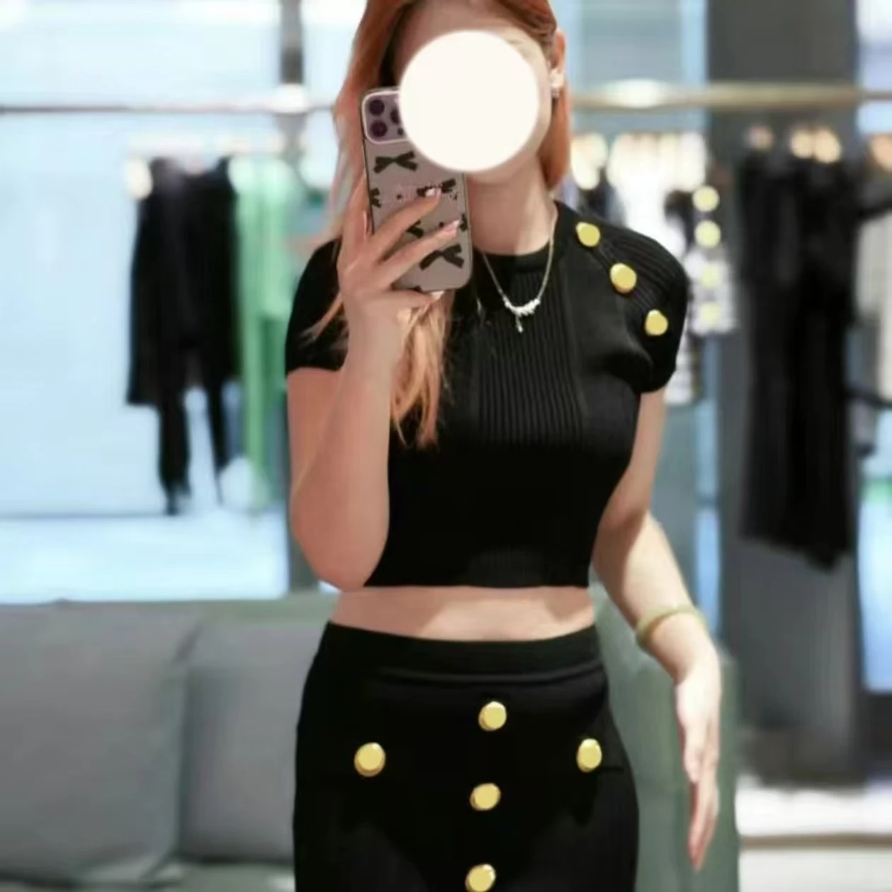 Summer New Fashionable Commuter Short Sleeves Versatile Short Knitted Round Neck T-shirt Top+Half Body Medium Long Skirt Set
Summer New Fashionable Commuter Short Sleeves Versatile Short Knitted Round Neck T-shirt Top+Half Body Medium Long Skirt Set