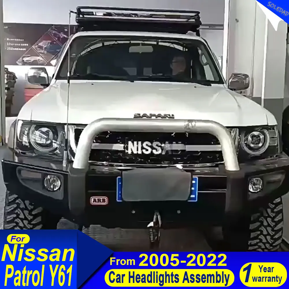 Автомобильные фары для Nissan Patrol Y61, светодиодные фары в сборе, 2005-2022, с ДХО, сигнальными проекторными линзами, автоаксессуары
Автомобильные фары для Nissan Patrol Y61, светодиодные фары в сборе, 2005-2022, с ДХО, сигнальными проекторными линзами, автоаксессуары