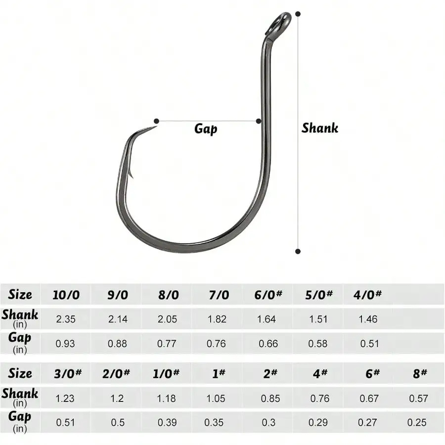 100 Pack Octopus Circle Hooks Saltwater Freshwater Fishing Hooks 810/0 Offset Catfish Tuna Striper Snapper Bass Fishing
100 Pack Octopus Circle Hooks Saltwater Freshwater Fishing Hooks 810/0 Offset Catfish Tuna Striper Snapper Bass Fishing