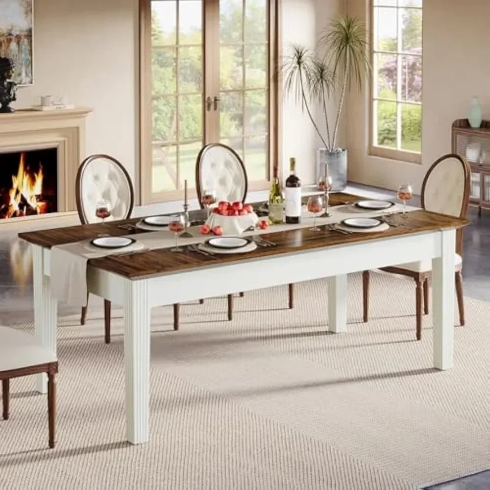 Rectangular Kitchen Table with Solid Wood Legs for Dining Room, Kitchen, Living Room
Rectangular Kitchen Table with Solid Wood Legs for Dining Room, Kitchen, Living Room