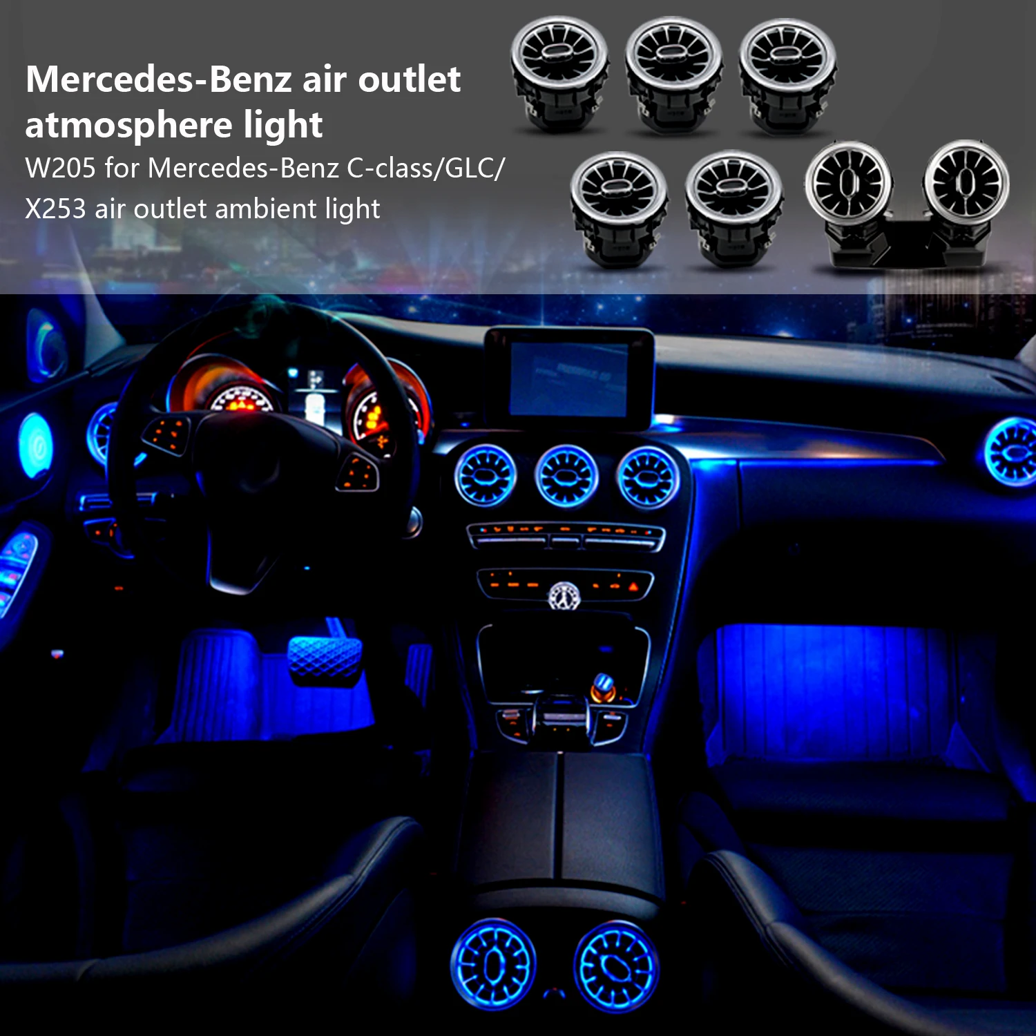 3/64 цветов для Мерседес-Benz окружающей среды светильник GLC Class Coupe W205 C43 C63 X253
3/64 цветов для Мерседес-Benz окружающей среды светильник GLC Class Coupe W205 C43 C63 X253