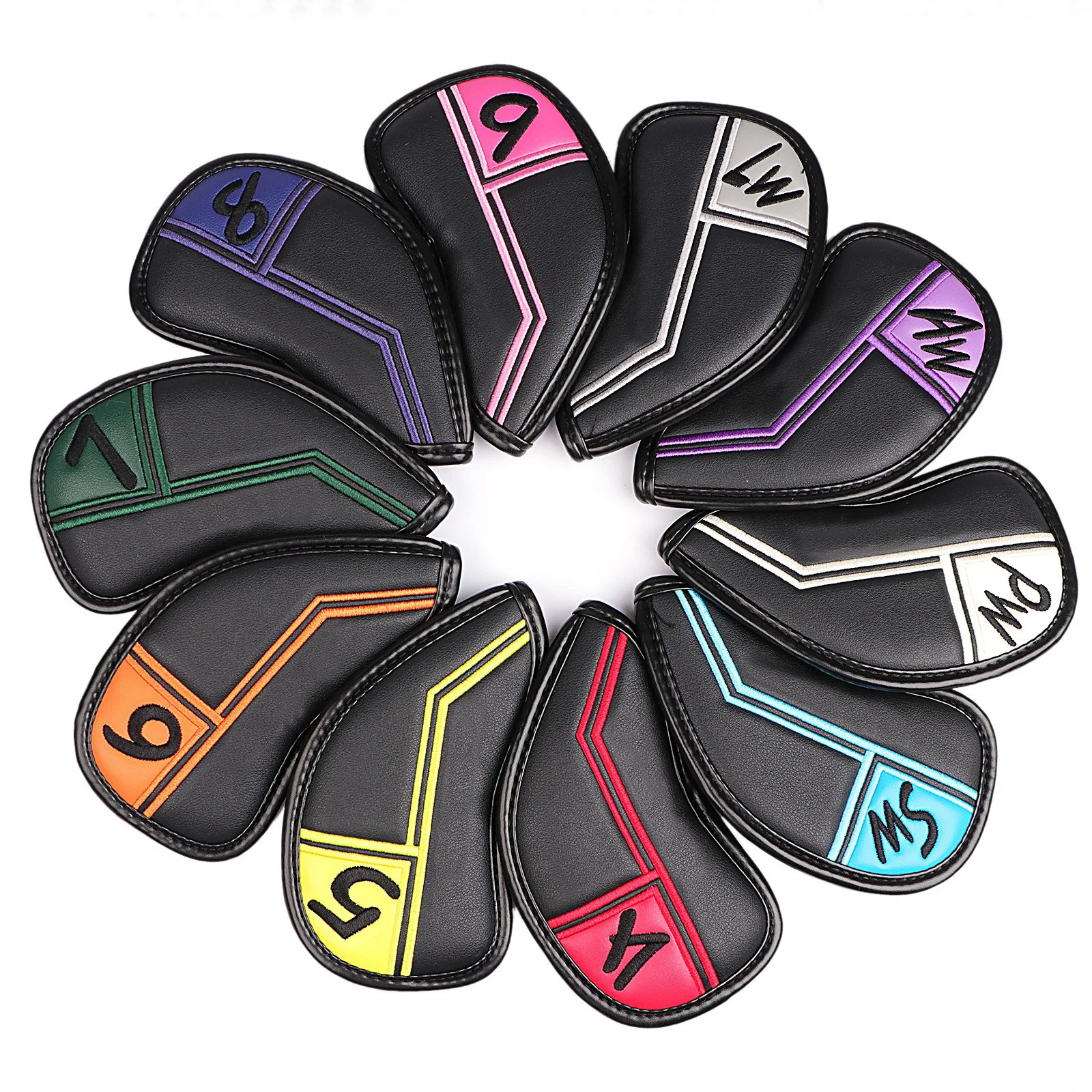 10pcs/set Iron Club Head Cover Set Delicate and Durable Thick Digital PU Iron Head Cover to Protect Club Gift for Golfers
10pcs/set Iron Club Head Cover Set Delicate and Durable Thick Digital PU Iron Head Cover to Protect Club Gift for Golfers