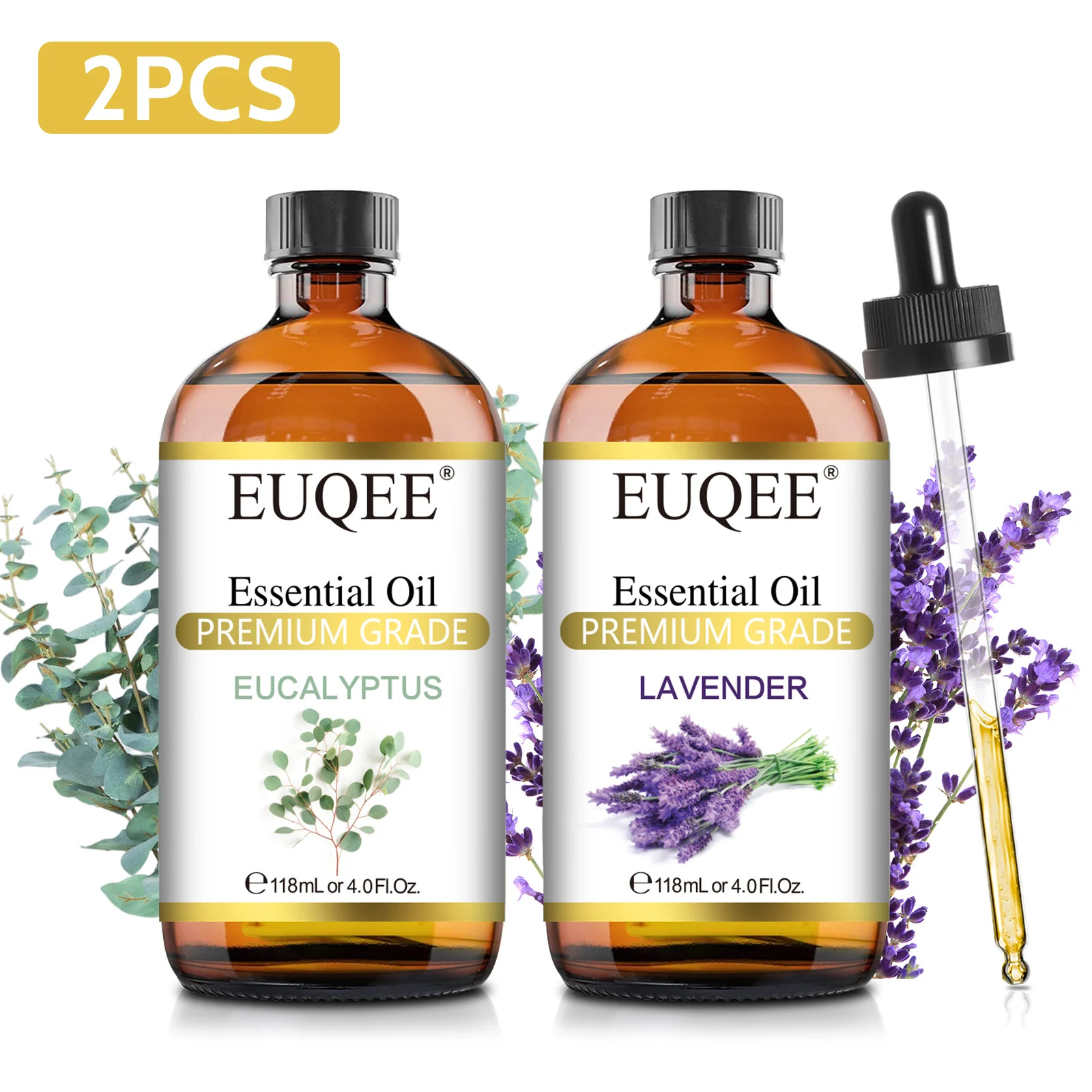 EUQEE 118ML Lavender Jasmine Eucalyptus Vanilla Peppermint Essential Oils with Glass Dropper For Humidifier Candle Making
EUQEE 118ML Lavender Jasmine Eucalyptus Vanilla Peppermint Essential Oils with Glass Dropper For Humidifier Candle Making