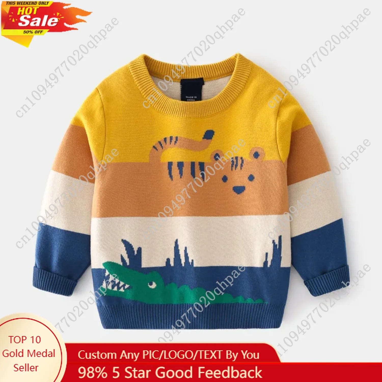 Winter Kids Sweater Animals Cartoon Striped Boys Girls Autumn Knitwear 2-6Year Long Sleeve Clothes Baby Sweaters Children Tops
Winter Kids Sweater Animals Cartoon Striped Boys Girls Autumn Knitwear 2-6Year Long Sleeve Clothes Baby Sweaters Children Tops