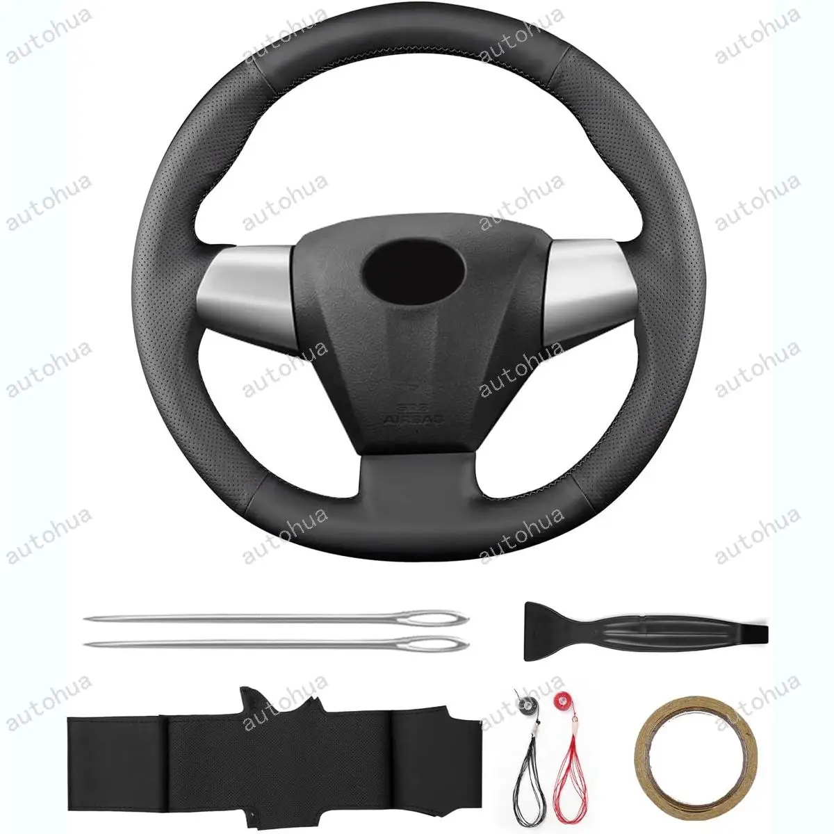 Hand Sewn Steering Wheel Cover for Toyota RAV4 Auris HSD 2011/ Corolla Auris 2010 Non-Slip Breathable Microfiber Leather
Hand Sewn Steering Wheel Cover for Toyota RAV4 Auris HSD 2011/ Corolla Auris 2010 Non-Slip Breathable Microfiber Leather