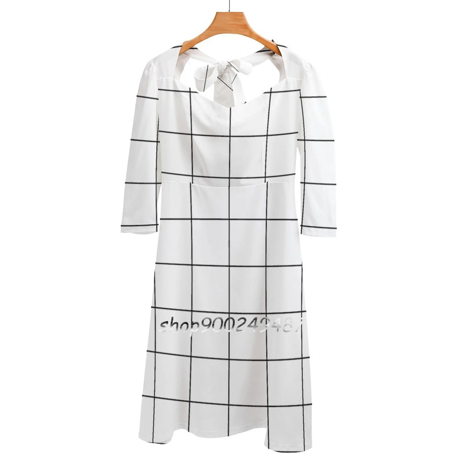 Black Square Square Neck Dress Sweet Summer Dress Women Elegant Halter Print Dress Geometric Square Black White Graphic
Black Square Square Neck Dress Sweet Summer Dress Women Elegant Halter Print Dress Geometric Square Black White Graphic