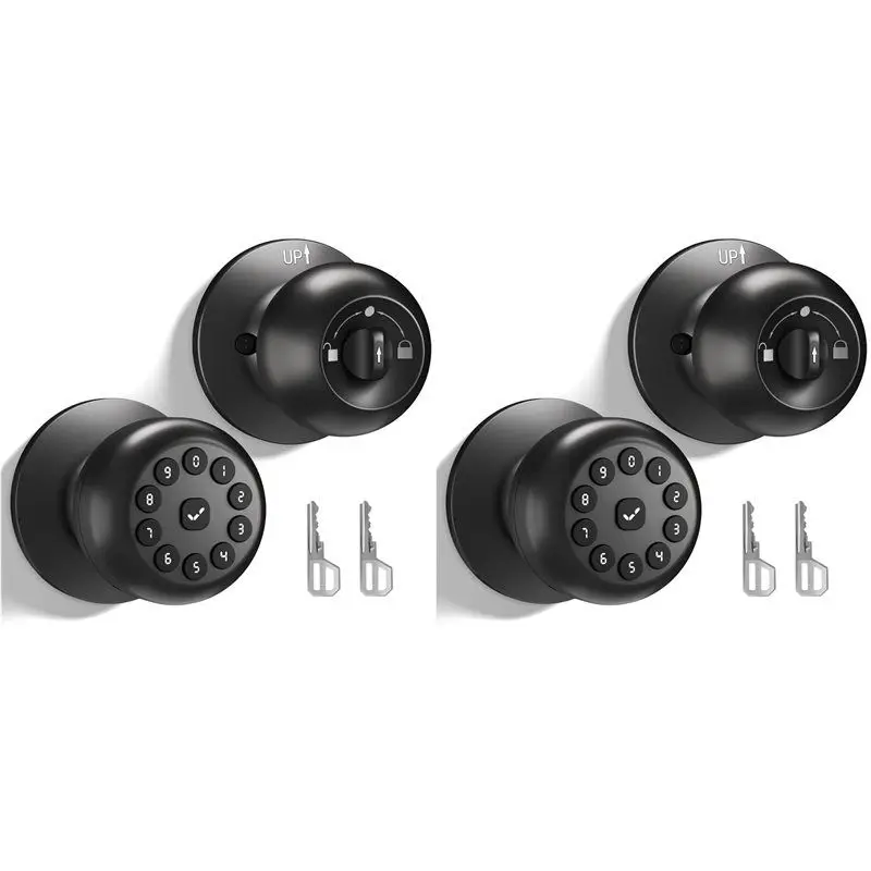 AT63-2X Smart Door Knob With Lock,Keyless Entry Door Lock For Front Door, Keypad Smart Door Locks,Auto Lock