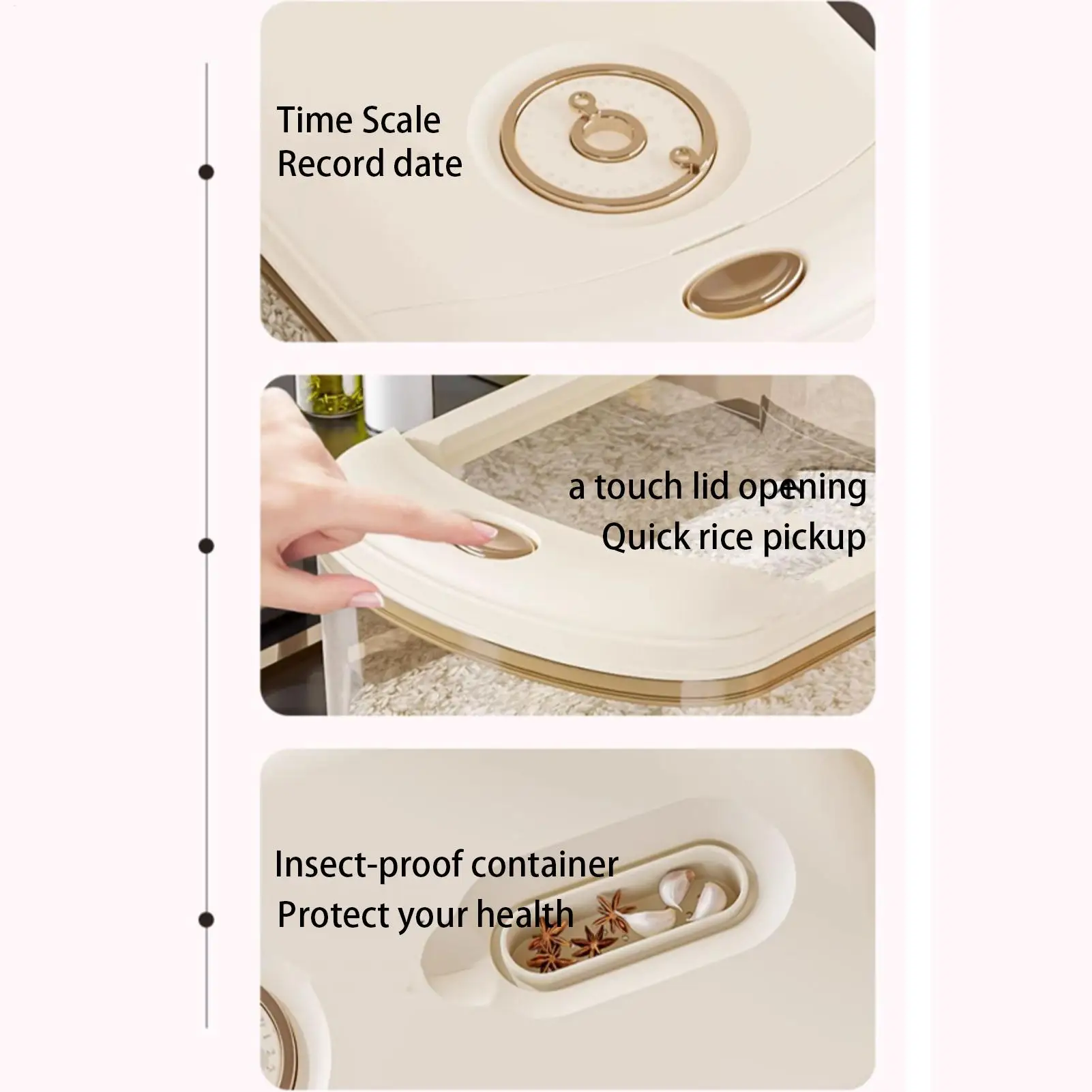 Insect Proof Moisture Proof Rice Box Grain Sealed Jar Kitchen Container 10KG Storage Kitchen Container Storage Box with Lid
Insect Proof Moisture Proof Rice Box Grain Sealed Jar Kitchen Container 10KG Storage Kitchen Container Storage Box with Lid