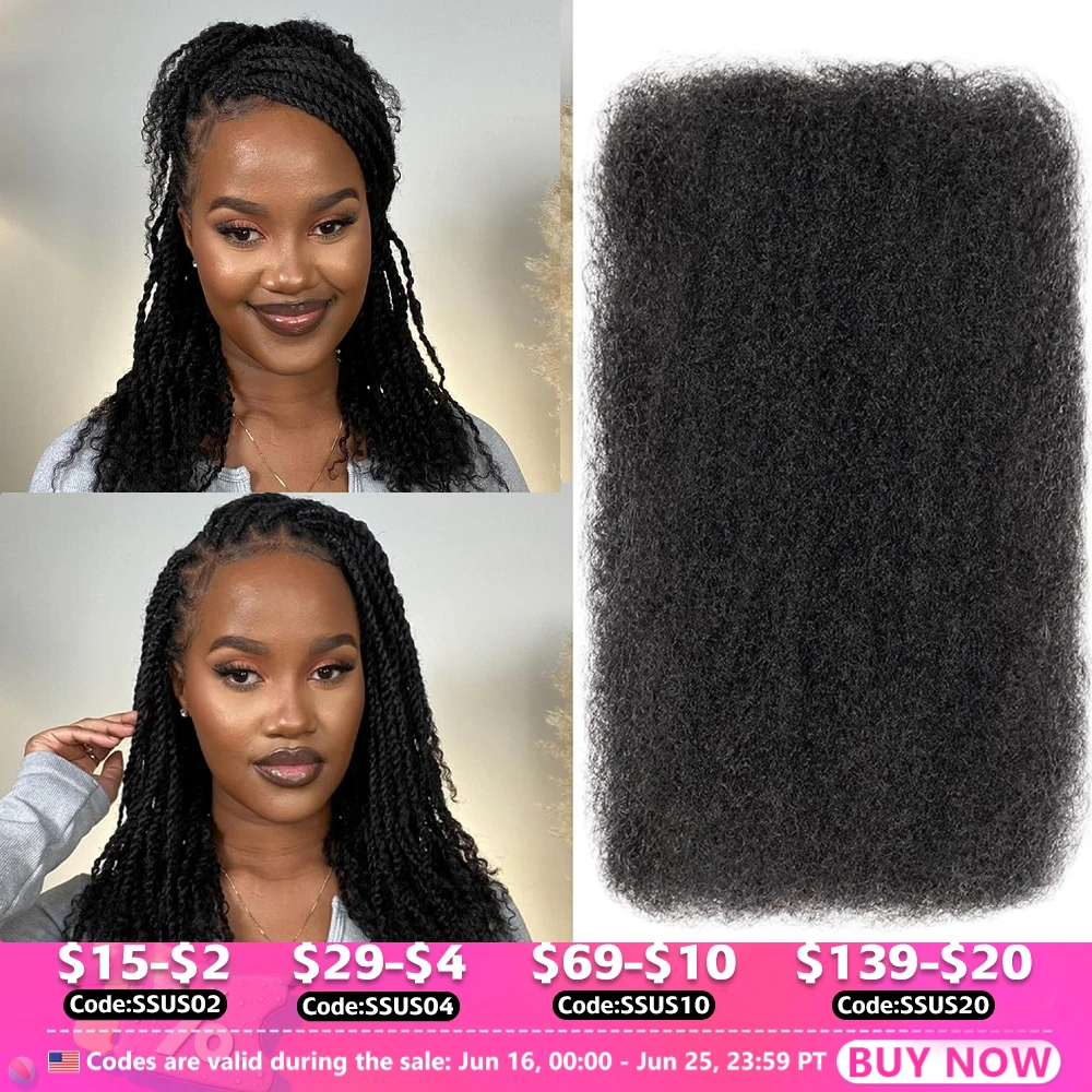 Brazilian Hair Afro Kinky Curly Wave 100% Human Hair Bulk For Braiding Twists Hair For Micro Twist Afro Kinky Hair Extension
Brazilian Hair Afro Kinky Curly Wave 100% Human Hair Bulk For Braiding Twists Hair For Micro Twist Afro Kinky Hair Extension
