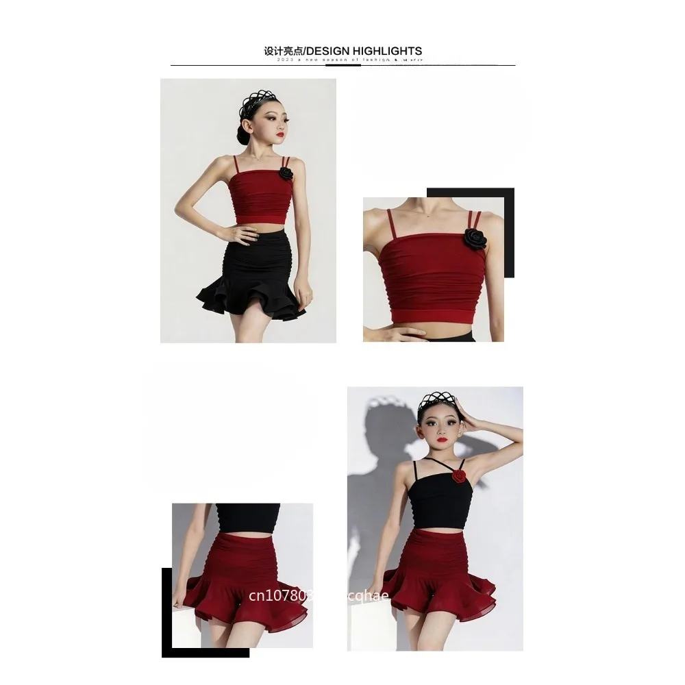 Kids Latin Dancewear Sleeveless Ruched Top Ruffle Skirt Set Professional Ballroom Salsa Outfit Dance outfit
Kids Latin Dancewear Sleeveless Ruched Top Ruffle Skirt Set Professional Ballroom Salsa Outfit Dance outfit