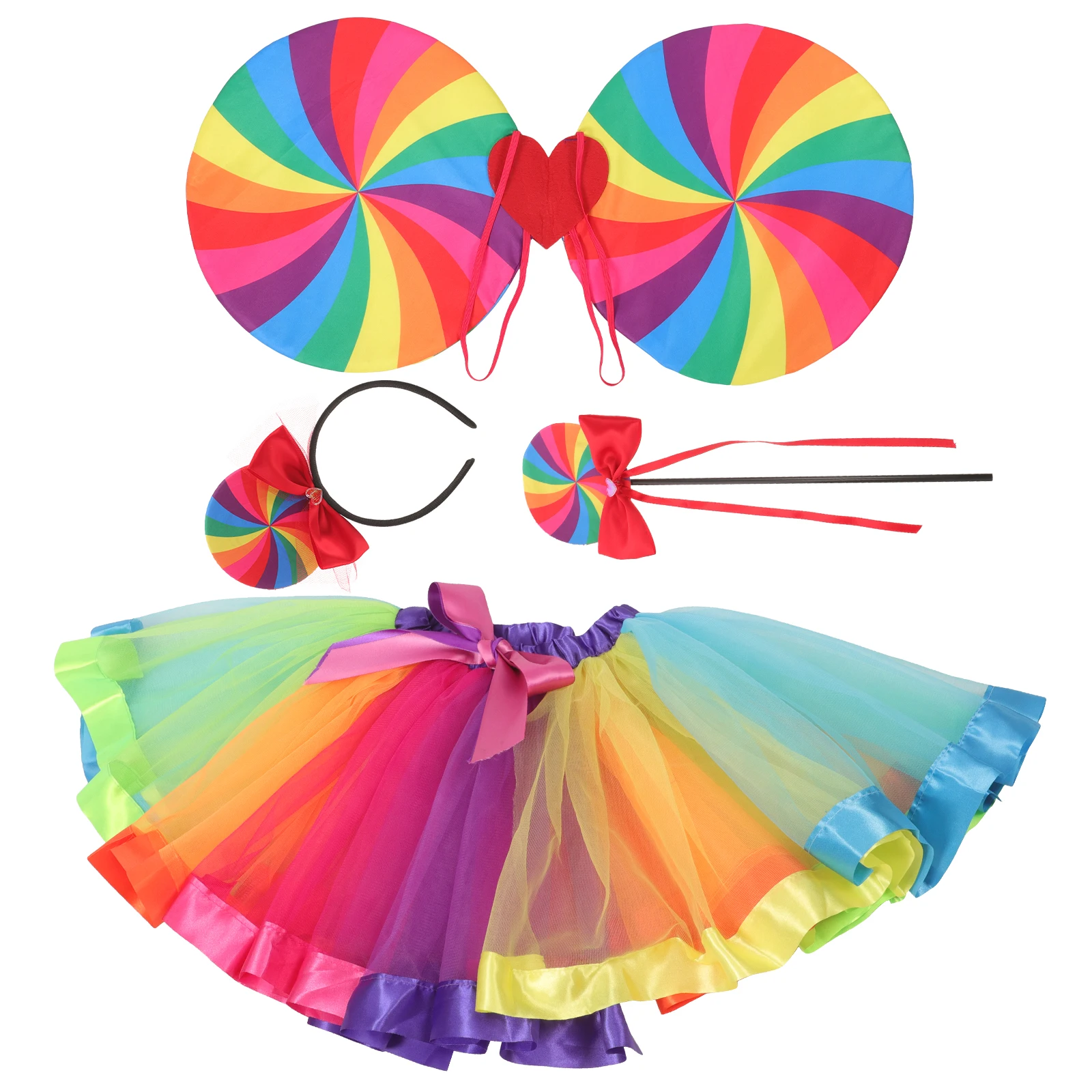 Rainbow Costume Kids Fairy Outfit Party Decorations 4 Pieces Rainbow Headband Clothes Props Performance Kid Suit
Rainbow Costume Kids Fairy Outfit Party Decorations 4 Pieces Rainbow Headband Clothes Props Performance Kid Suit