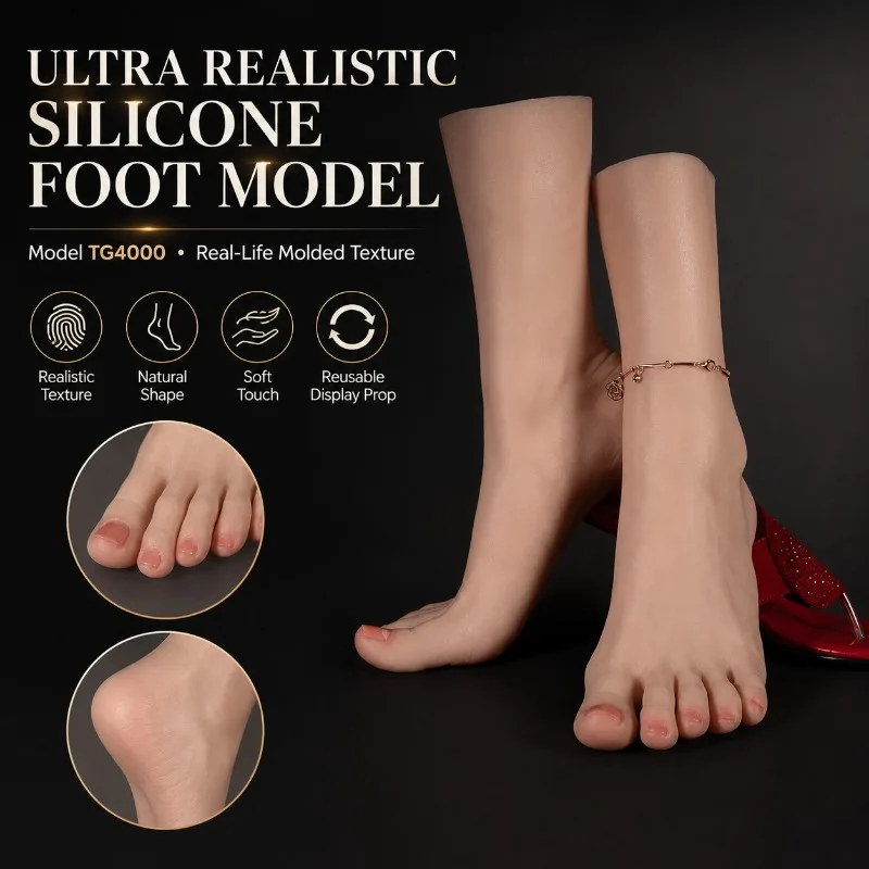 1:1 Lifesize Silicone Foot Model Realistic Foot Mannequin for Shooting Display Artificial Foot for Medical Drawing TG4000
1:1 Lifesize Silicone Foot Model Realistic Foot Mannequin for Shooting Display Artificial Foot for Medical Drawing TG4000