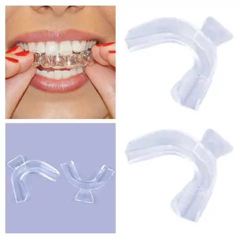 Silicone Night Mouth Guard Removable Gingiva Guard Dental Mouthguard Teeth Whitening Tooth Care Thermoforming Trays Bleaching