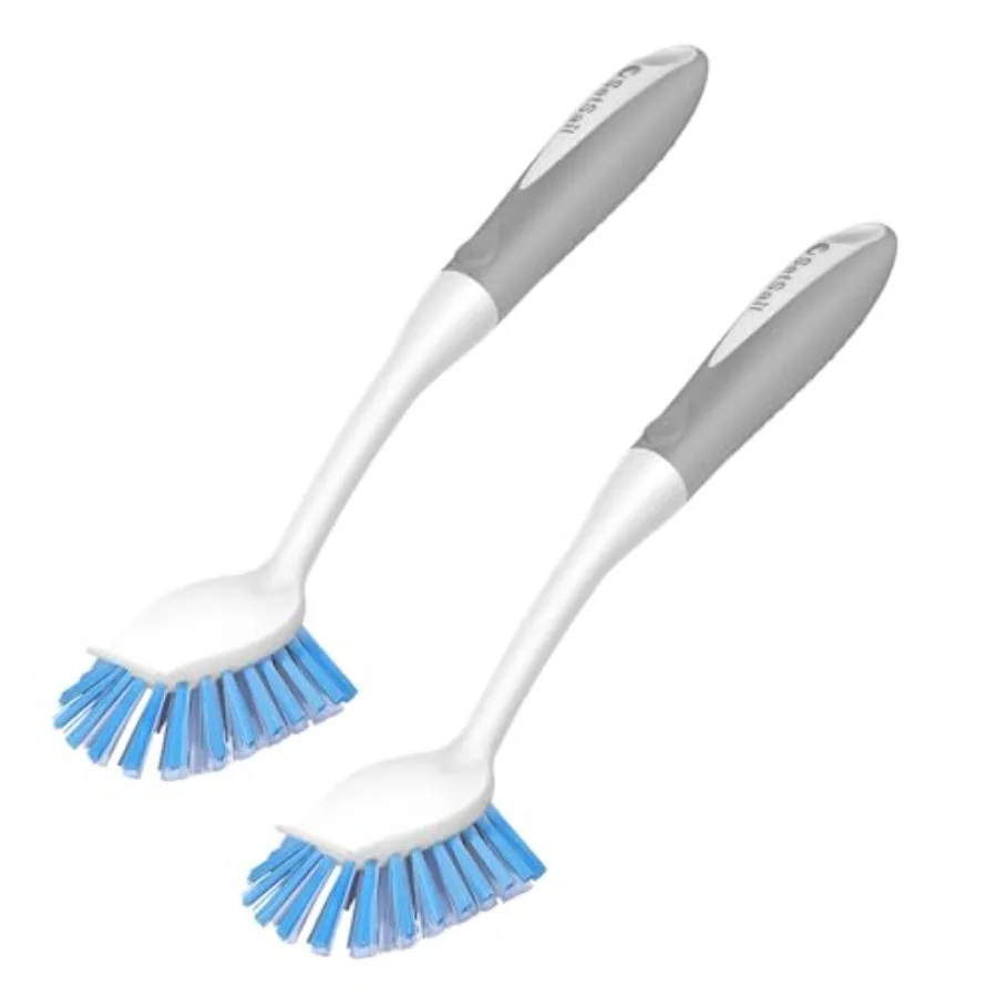 Dish Brush with Handle, Stiff Bristles Dish Scrubber with Built-in Scraper Dish Scrub Brushes for Cleaning Dishes, Pots and Pan
Dish Brush with Handle, Stiff Bristles Dish Scrubber with Built-in Scraper Dish Scrub Brushes for Cleaning Dishes, Pots and Pan