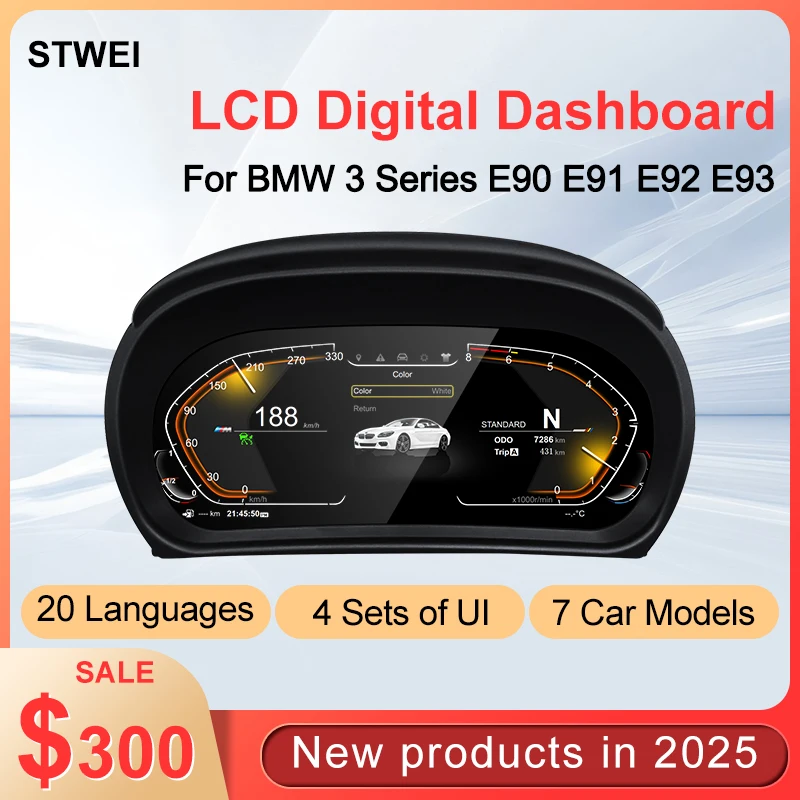 STWEI 11inch New Product Facroy Price Digital LCD Car Dashboard For BMW 3Series E90 E91 E92 E93 Instrument Cluster Panel Cockpit
STWEI 11inch New Product Facroy Price Digital LCD Car Dashboard For BMW 3Series E90 E91 E92 E93 Instrument Cluster Panel Cockpit