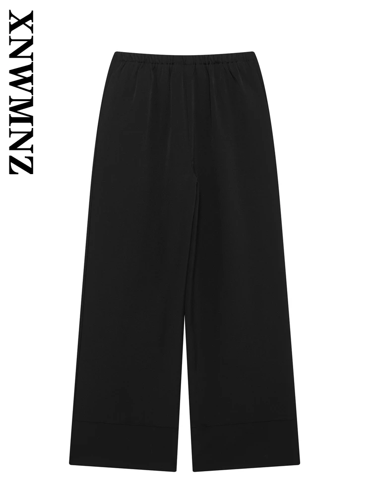 XNWMNZ 2025 Spring Lady Trendy Long Pants Wide Leg Pants Fashion Woman Solid Color High Waist Ruffles Loose Fit Pockets Bottoms
XNWMNZ 2025 Spring Lady Trendy Long Pants Wide Leg Pants Fashion Woman Solid Color High Waist Ruffles Loose Fit Pockets Bottoms