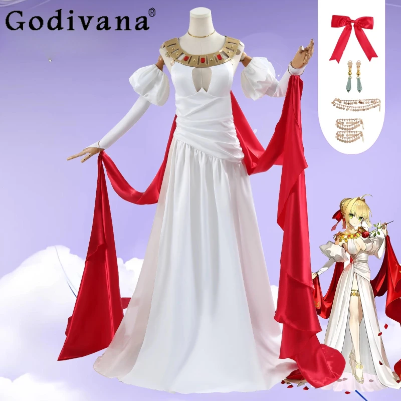 Grand Order FGO Halloween Costume Dress Women Cosplay Costume Formal Party Dress Girls Role Play Carnival White Long Dress
Grand Order FGO Halloween Costume Dress Women Cosplay Costume Formal Party Dress Girls Role Play Carnival White Long Dress