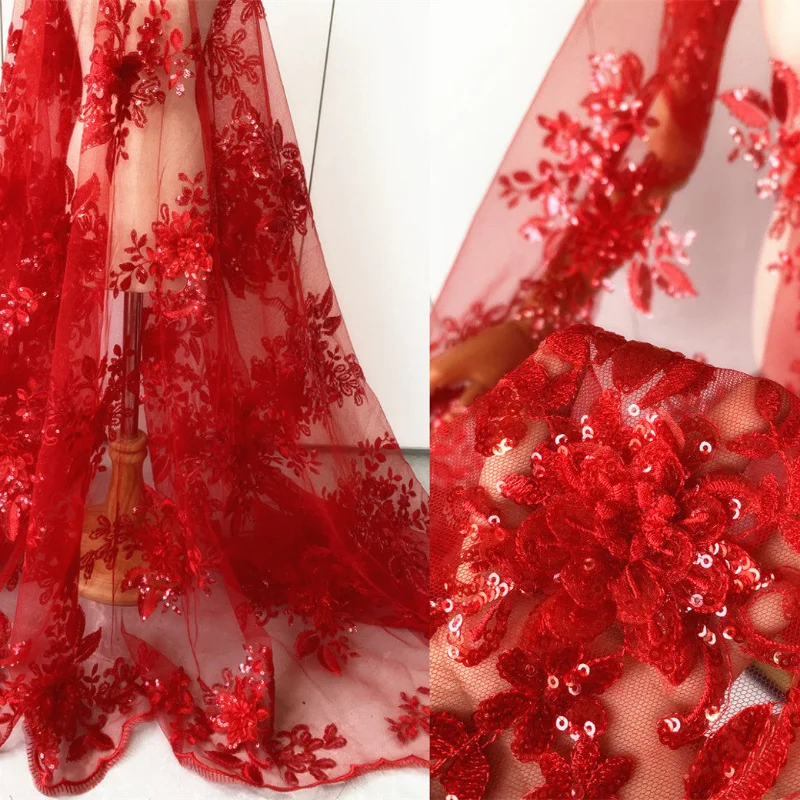 Flower Sequin Embroidery Mesh Lace Fabric for DIY Sewing Evening Dress Performance Costume Clothing Fashion Material Cloth
Flower Sequin Embroidery Mesh Lace Fabric for DIY Sewing Evening Dress Performance Costume Clothing Fashion Material Cloth