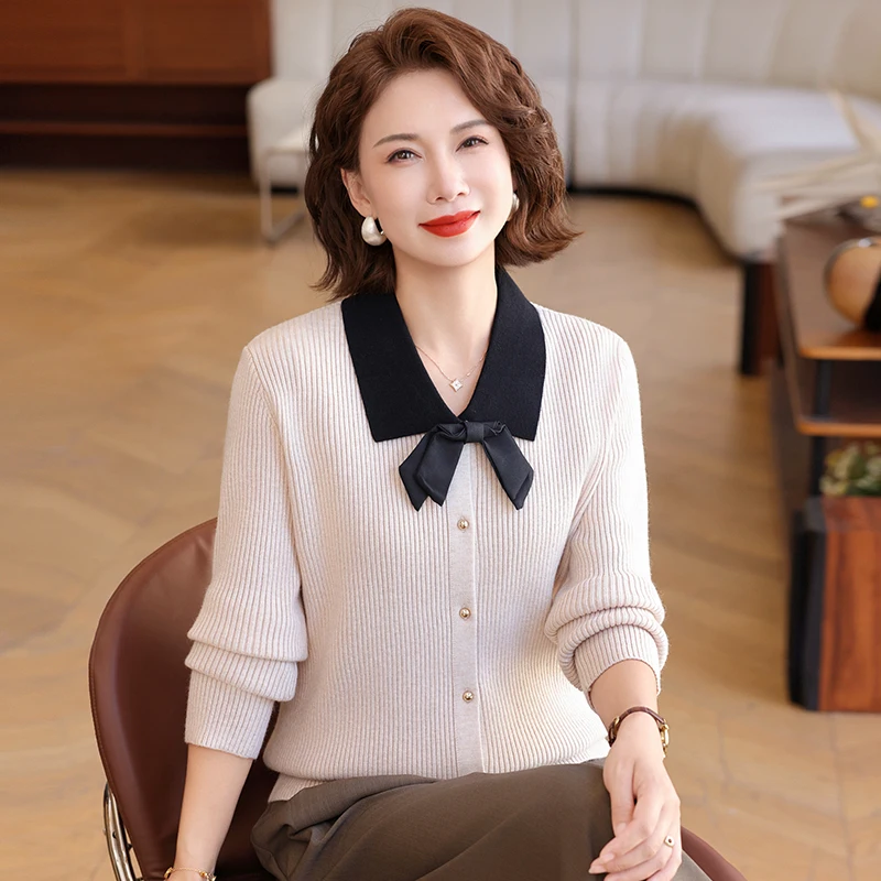 Sli Knitted Sweater Top Boting Cardigan for Middle-Aged And ly Women Spring Autumn Faion Loose Fit Button-Up
Sli Knitted Sweater Top Boting Cardigan for Middle-Aged And ly Women Spring Autumn Faion Loose Fit Button-Up