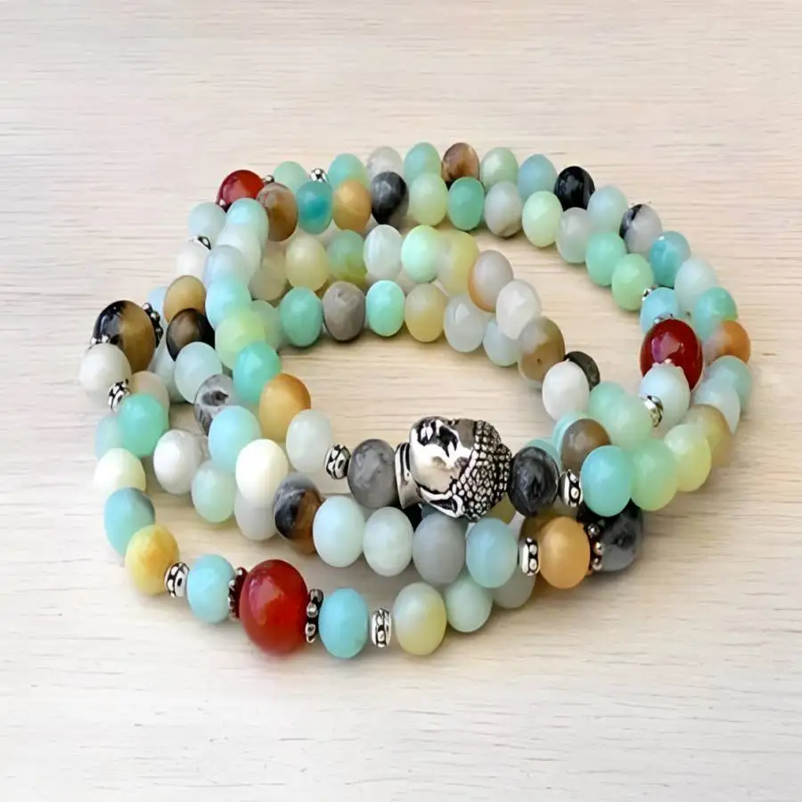 6mm Amazoniteite Stone 108 Beads Buddha Head Bracelet Japa zazen Tibetan Bead Bodhi Sacred Jewelry Buddha Meditation Women
6mm Amazoniteite Stone 108 Beads Buddha Head Bracelet Japa zazen Tibetan Bead Bodhi Sacred Jewelry Buddha Meditation Women